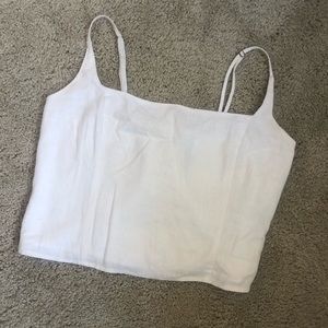 Abercrombie White Linen Tank
